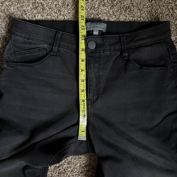 Worn Once! Wit & Wisdom Strait Leg Black Washed/Grey Jeans, Size 8 - Picture 4 of 13